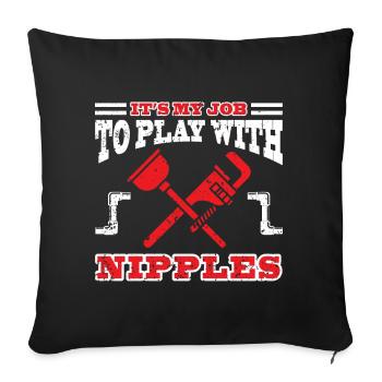 Plumber Plumber Plumber Saying Gift - Sofa pillowcase 17,3'' x 17,3'' (45 x 45 cm) - black - Front