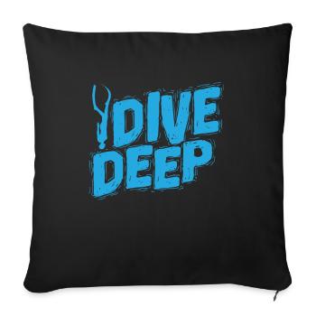 Apnoetaucher Dive Deep - Sofakissenbezug 45 x 45 cm - Schwarz - Vorne