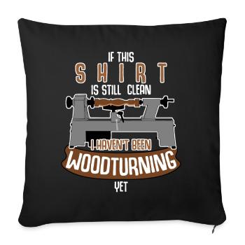 Turning Woodturning Turner - Sofa pillowcase 17,3'' x 17,3'' (45 x 45 cm) - black - Front