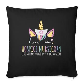 Infirmière autorisée en soins palliatifs - Housse de coussin décorative 45 x 45 cm - noir - Devant