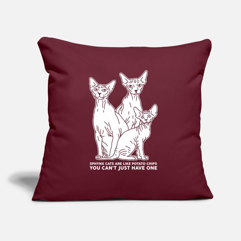 Sphynx Cat Sphinx | Cat Owner Gift Sofa pillowcase 17,3'' x 17,3'' (45 x 45 cm)