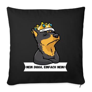Beauceron Hund lustig Berger de Beauce - Sofakissenbezug 45 x 45 cm - Schwarz - Vorne