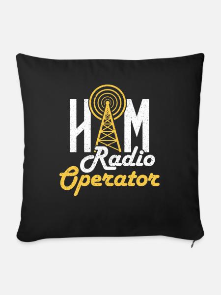 Antenne HAM Radio Operator Amateurfunker - Sofakissenbezug 45 x 45 cm - Schwarz