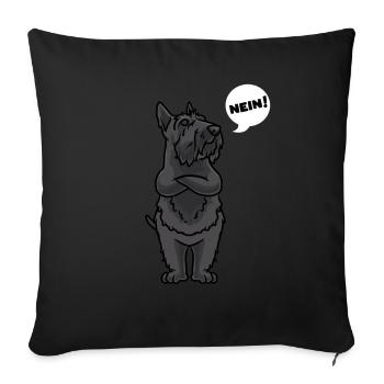 Stuer Scottish Terrier Chien - Housse de coussin décorative 45 x 45 cm - noir - Devant