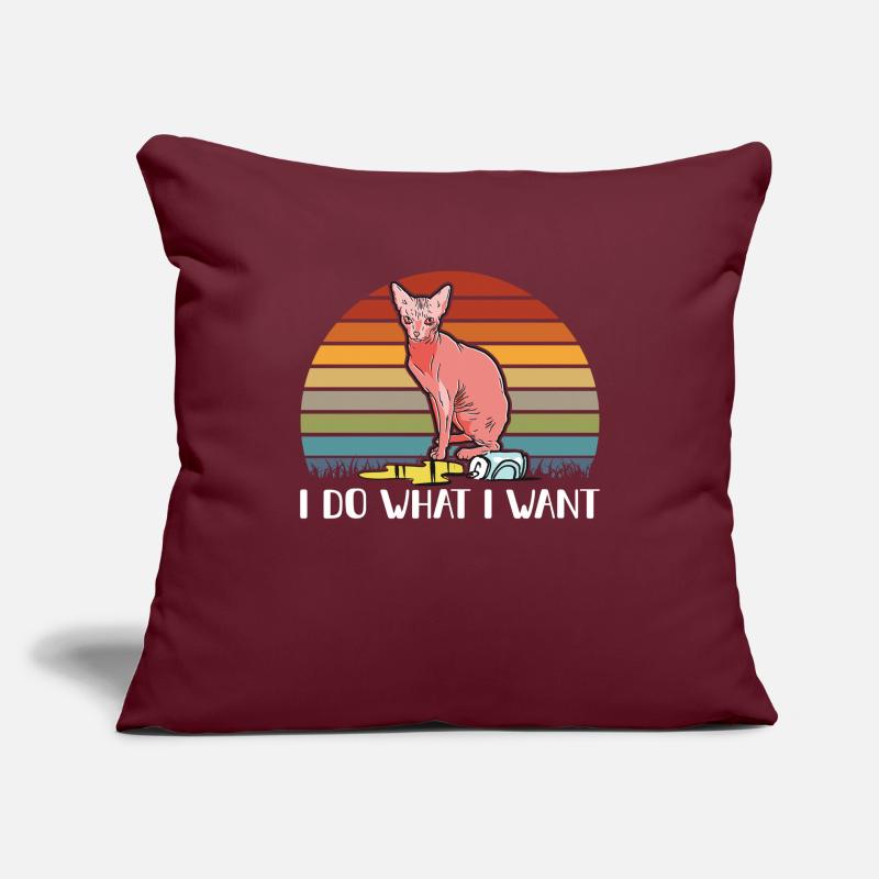 Sphynx Cat Sphinx Cat Lover Gift Sofa pillowcase 17,3'' x 17,3'' (45 x 45 cm)