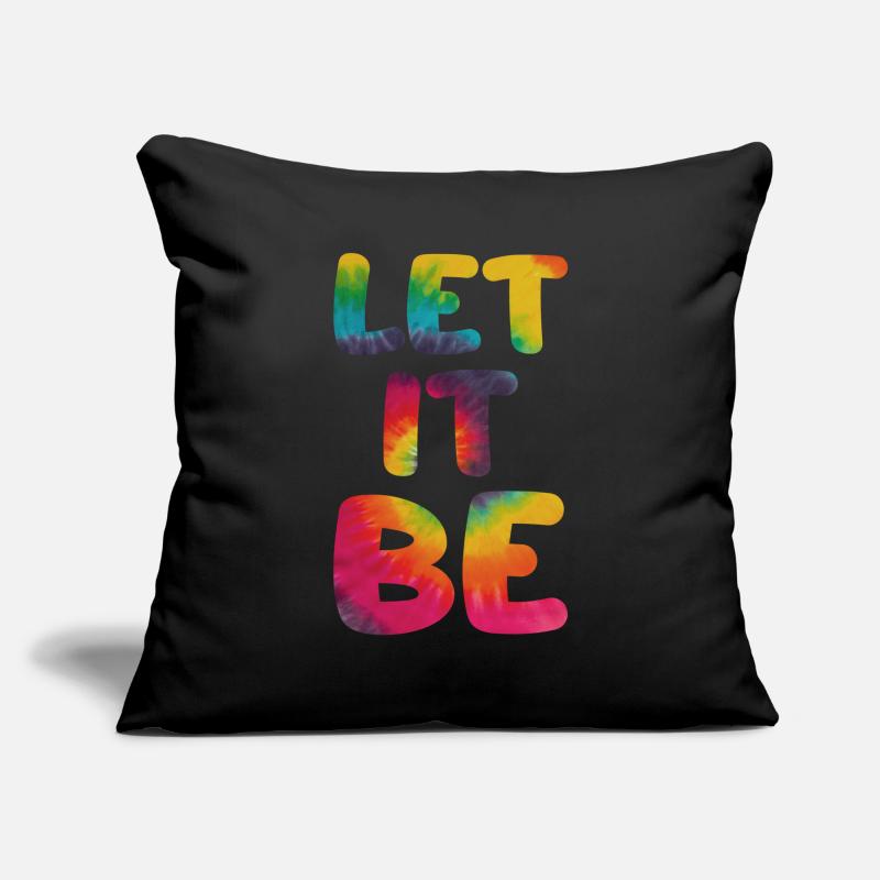 Hippie saying Let it be Sofa pillowcase 17,3'' x 17,3'' (45 x 45 cm)
