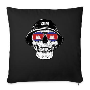 Amazing Cambodia Tee - Sofakissenbezug 45 x 45 cm - Schwarz - Vorne
