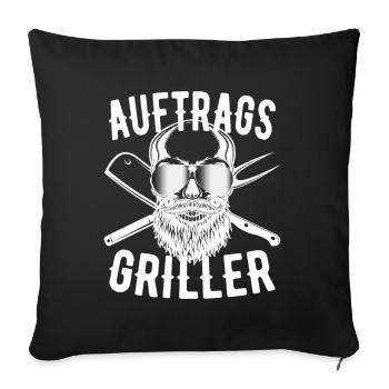 Contract Griller Steak Grilling Summer Licence Grill - Sofa pillowcase 17,3'' x 17,3'' (45 x 45 cm) - black - Front