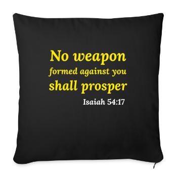 Jésus, Jésus, Jésus chrétien chrétien chrétien chrétien - Housse de coussin décorative 45 x 45 cm - noir - Devant