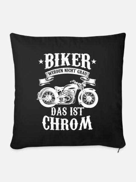 Motorrad - Sofakissenbezug 45 x 45 cm - Schwarz