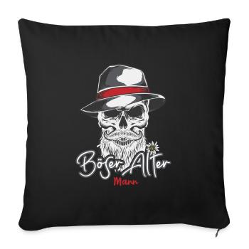 Mal vieux Camouflage Motif de camoufage tête de mort - Housse de coussin décorative 45 x 45 cm - noir - Devant