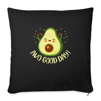 Avocado Guacamole Vegan Vegetable Vegan Gift - Sofa pillowcase 17,3'' x 17,3'' (45 x 45 cm) - black - Front