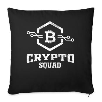 Bitcoin Crypto - Sofakissenbezug 45 x 45 cm - Schwarz - Vorne