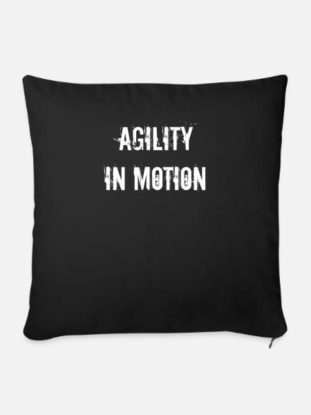 Fechten - Agility in motion - Sofakissenbezug 45 x 45 cm - Schwarz
