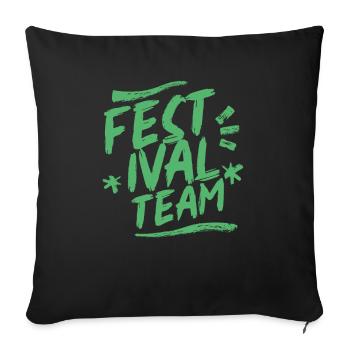Festival Team Music Music Festival Festivals - Sofa pillowcase 17,3'' x 17,3'' (45 x 45 cm) - black - Front