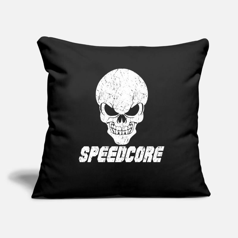 Speedcore Totenschädel Techno Sofakissenbezug 45 x 45 cm