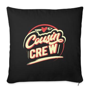 Cousin Crew Kusine - Housse de coussin décorative 45 x 45 cm - noir - Devant