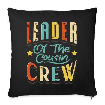 Leader Cousin Crew Cousin - Sofa pillowcase 17,3'' x 17,3'' (45 x 45 cm) - black - Front