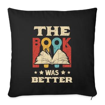 Livre Lecture Livres Littérature Lecteurs Leeratte Livre - Housse de coussin décorative 45 x 45 cm - noir - Devant