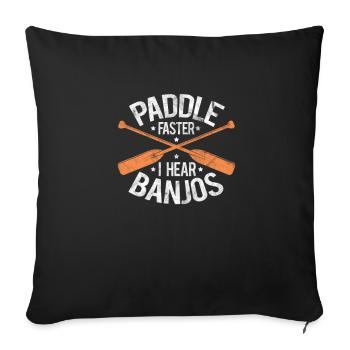 Banjo - Housse de coussin décorative 45 x 45 cm - noir - Devant