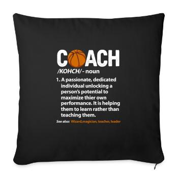 Basketball Coach Basketball Coach Coach Gift - Sofa pillowcase 17,3'' x 17,3'' (45 x 45 cm) - black - Front