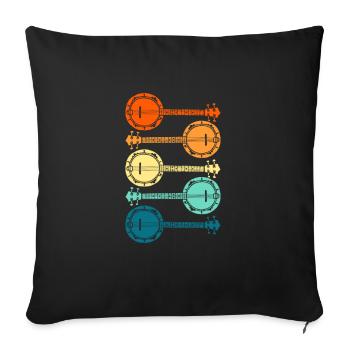 Banjo Instrument Banjo Player Musician Gift - Sofa pillowcase 17,3'' x 17,3'' (45 x 45 cm) - black - Front