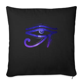 Kosmisches Auge Des Ra Ägyptische Hieroglyphe - Sofakissenbezug 45 x 45 cm - Schwarz - Vorne