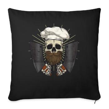 Chef hobby chef restaurant kitchen chef - Sofa pillowcase 17,3'' x 17,3'' (45 x 45 cm) - black - Front