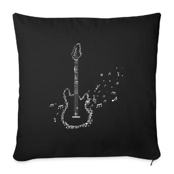 Electric Guitar Instrument Clef Guitarist - Sofa pillowcase 17,3'' x 17,3'' (45 x 45 cm) - black - Front