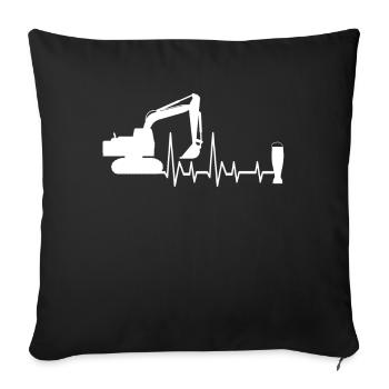 Pelles et bières - Housse de coussin décorative 45 x 45 cm - noir - Devant