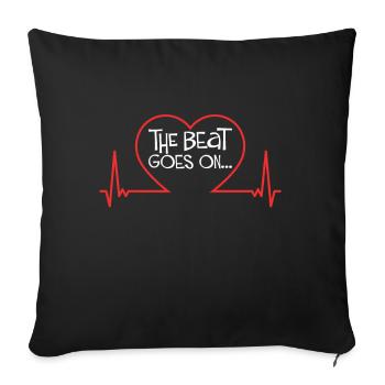 Open Heart Surgery Recovery Gifts & Apparal - Sofa pillowcase 17,3'' x 17,3'' (45 x 45 cm) - black - Front
