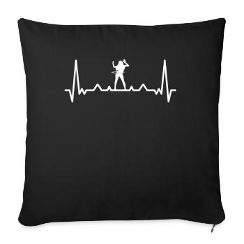 Herzschlag Hoop Hooping Ring Hooper - Housse de coussin décorative 45 x 45 cm - noir - Devant