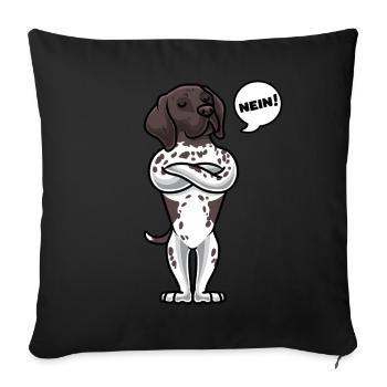 Sturer Deutsch Kurzhaar Hund - Sofakissenbezug 45 x 45 cm - Schwarz - Vorne