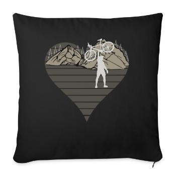 Vélo Vélo Vélo Vélo - Housse de coussin décorative 45 x 45 cm - noir - Devant