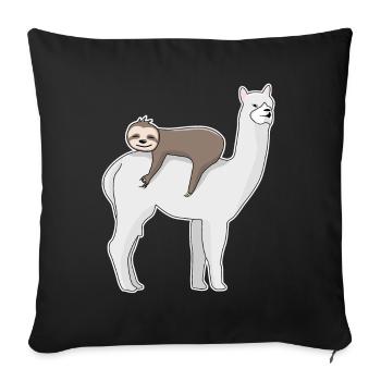 Looked in Sloth Alpaca Looked in - Sofa pillowcase 17,3'' x 17,3'' (45 x 45 cm) - black - Front