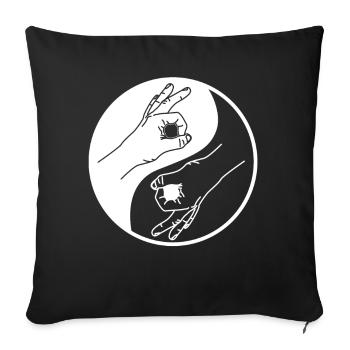 Looked in Looked in - Sofa pillowcase 17,3'' x 17,3'' (45 x 45 cm) - black - Front