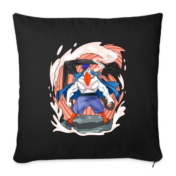Mouette avec ancre - Housse de coussin décorative 45 x 45 cm - noir - Devant