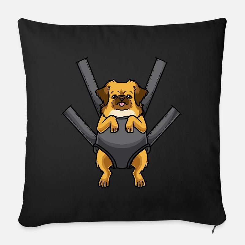 Tibet Spaniel Hund Tibetan Spaniel - Sofakissenbezug 45 x 45 cm - Schwarz