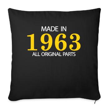 Made in 1963 all original parts - Sofa pillowcase 17,3'' x 17,3'' (45 x 45 cm) - black - Front