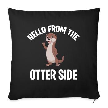 Sweet Otter Animal Saying Sea Otter Wild Animal - Sofa pillowcase 17,3'' x 17,3'' (45 x 45 cm) - black - Front