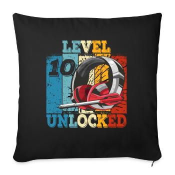Geburtstag 10 Offizielle Teenager Junge Level 10 - Sofakissenbezug 45 x 45 cm - Schwarz - Vorne
