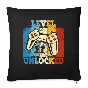 Geburtstag 11 Offizielle Teenager Junge Level 11 - Sofakissenbezug 45 x 45 cm - Schwarz - Vorne
