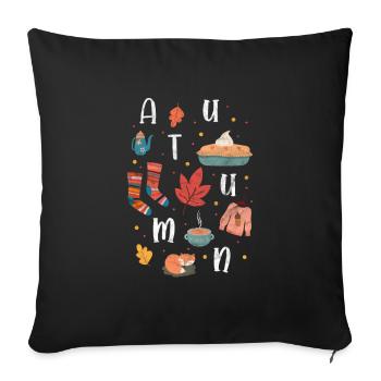 Autumn - Sofa pillowcase 17,3'' x 17,3'' (45 x 45 cm) - black - Front