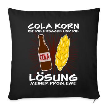 Cola Korn - Sofakissenbezug 45 x 45 cm - Schwarz - Vorne