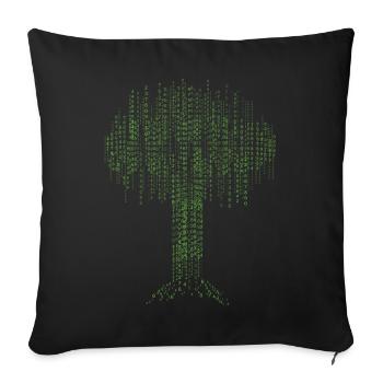 Binary Tree Coding Computer Programmer Developers - Sofakissenbezug 45 x 45 cm - Schwarz - Vorne