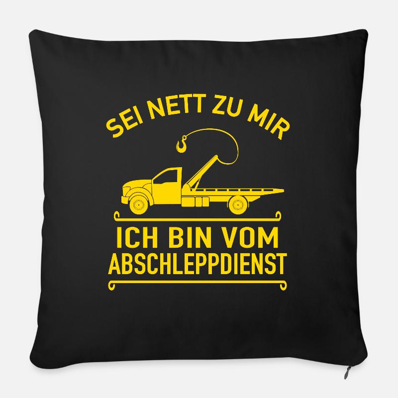 Auto Abschleppdienst Abschleppservice Abschlepper - Sofakissenbezug 45 x 45 cm - Schwarz