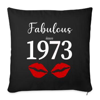 1973 - Housse de coussin décorative 45 x 45 cm - noir - Devant