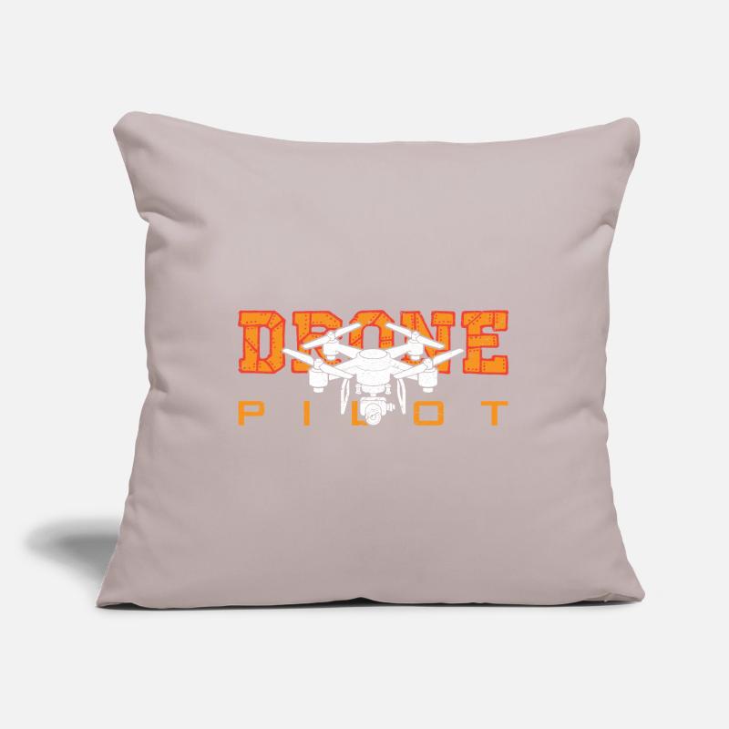 Drones Pilote de drones Quadcopter Housse de coussin décorative 45 x 45 cm