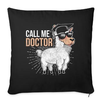 Ph.D. Doctoral Graduation Call Me Doctor - Housse de coussin décorative 45 x 45 cm - noir - Devant