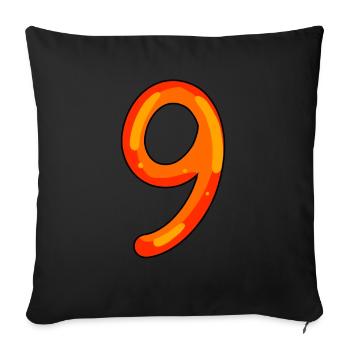 9 - Housse de coussin décorative 45 x 45 cm - noir - Devant
